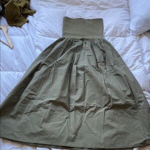 pistola Olive Green Midi Dress